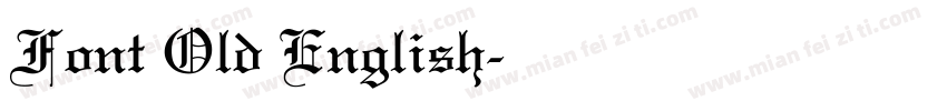 Font Old English字体转换